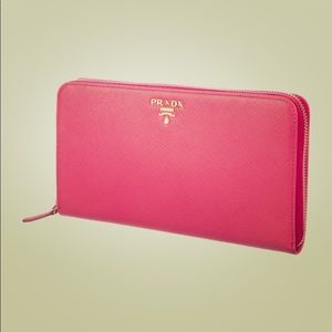 Prada, Saffiano Leather  Organizer Wallet